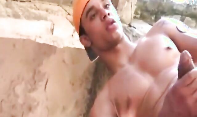 bulky Latinos homosexual three