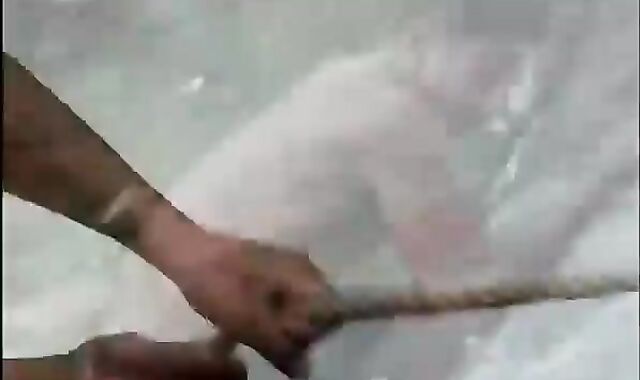 Three school-elder age teenies wazoo bang below A Waterfall