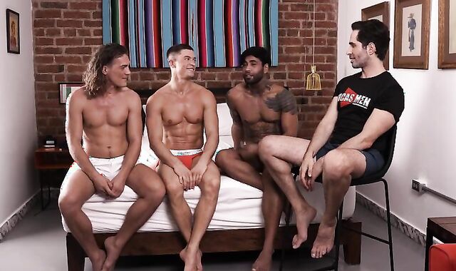 Muscle trio-some banging And Going knuckle deep