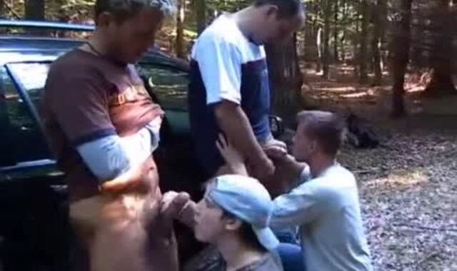 two Cubs poke youthful Hitchhikers