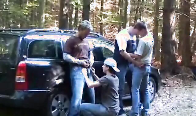 two Cubs poke youthful Hitchhikers