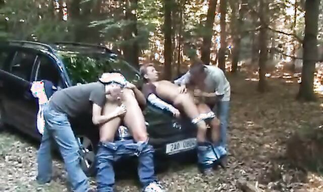 two Cubs poke youthful Hitchhikers