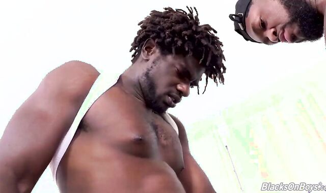 White Boi Takes On two BIG BLACK COCK's