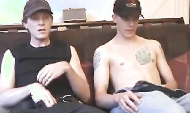 teen males 3 way wanking & engulfing