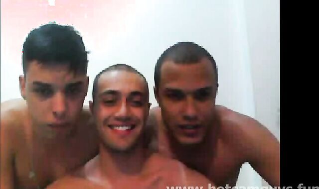 Brazilian webcam 3-some With jizm