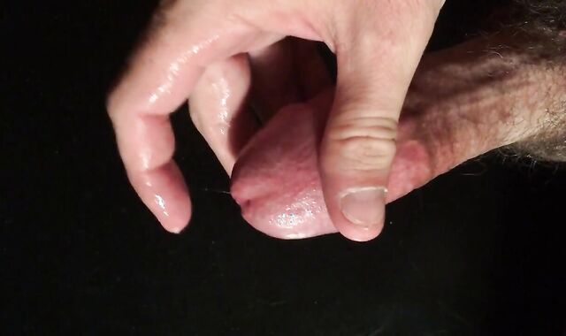 HD Close up jacking my cock with squirting cumshot