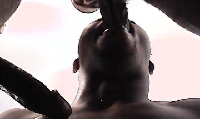 dark on dark on dark faggot trio-some hookup