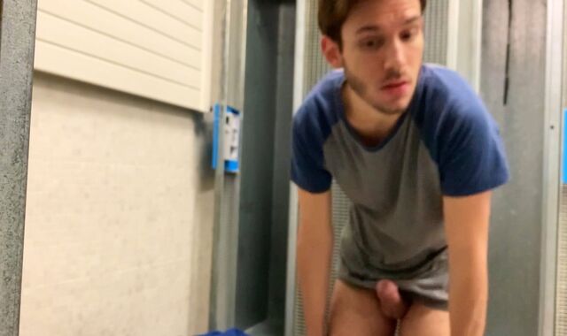 Caught jerking off in the locker room