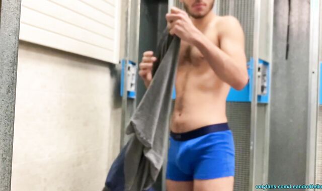 Caught jerking off in the locker room