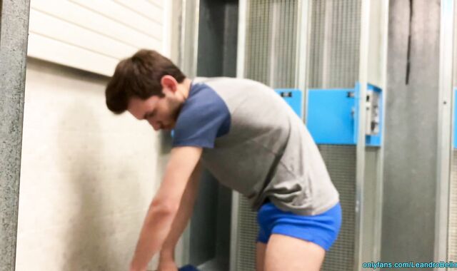Caught jerking off in the locker room