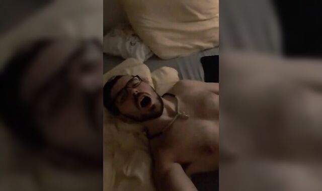 Serbian Boy plays with his black dildo!