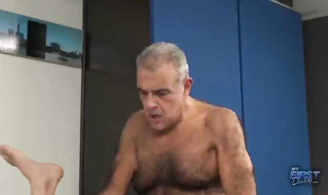 Hairy man Daddy Barebacks teen