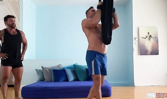 Suspended Father bonks His twunk