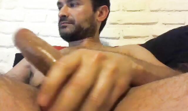 Lubricated Up Daddy enjoys To fap off Himself Off