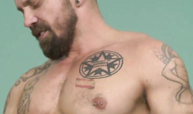 Parent Seduces Tattoo Teddy On Patio