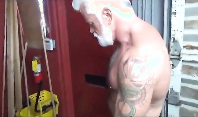 JAKE-SILVER FATHER THE BARBER plow HIS dark-hued hole