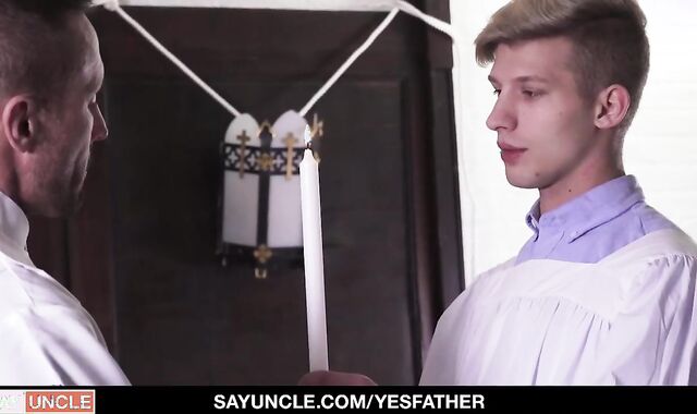 school-older age teen Catholic twink Jace Madden Faithful Himself To A Priest