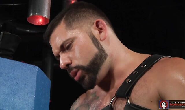 Pub Inferno Dungeon - Unshaved having fun with humungous pulverize-stick daddy