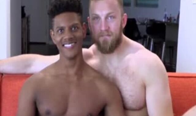 wild Ash-platinum-blonde Muscle Daddy ravage dark-hued twink