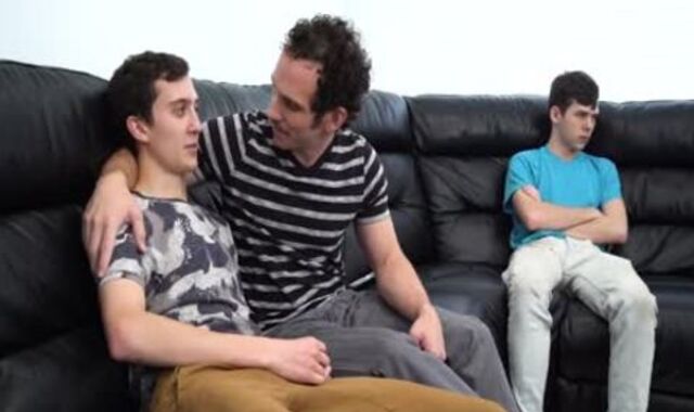 Youthfull jock loves plumbed by gigantic sausage father