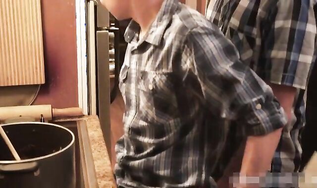 glamorous school-elder age teenager Barebacked By two Daddys