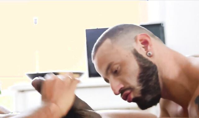 When Muscled bushy guys tear up