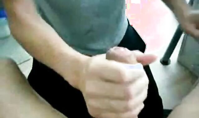 Webcam of Mate JP Eating My Cum