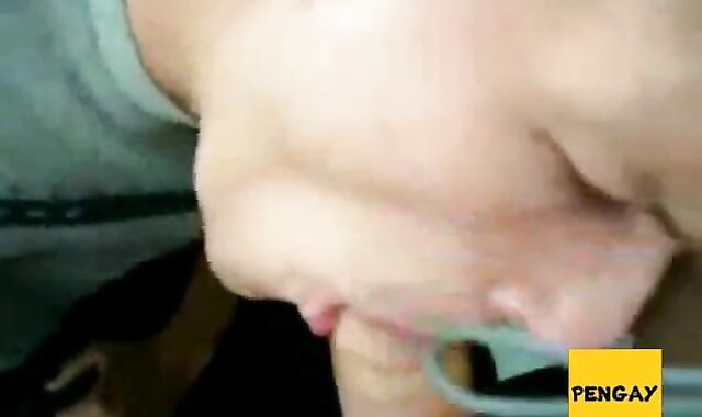 Webcam of Mate JP Eating My Cum