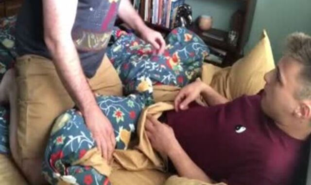 Boned tough in the sofa