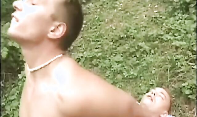 concupiscent Parent Bear pulverizing enrapturing Muscular dude wazoo outside