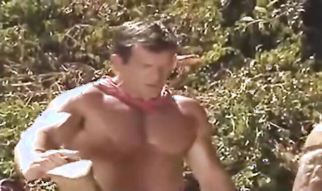 father Riding Cowboy