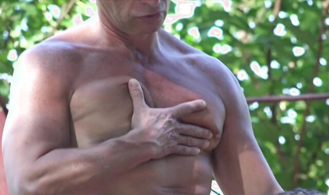 Rubber-free-for-all Me Father: Evan jerking