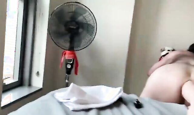 bushy Bearded round Daddy Hairy man Idolizing His Friens's Feet