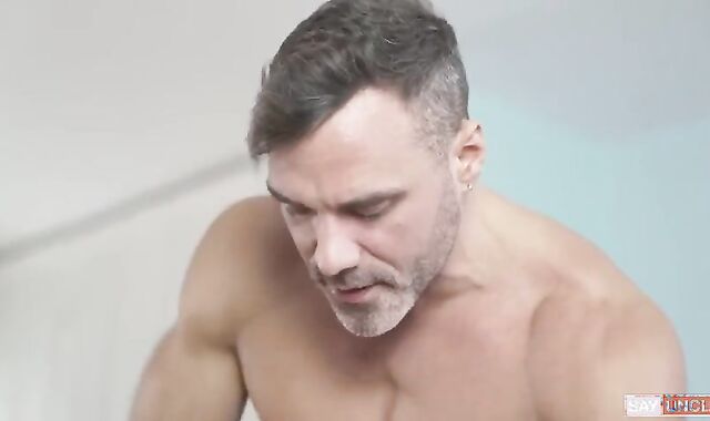 Youngster man goes in for hard pulverizing