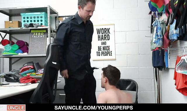 eighteen age teenage twunk Satiates Security Guard