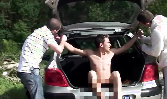 Handcuffed teenage acquires Face penetrated outdoors