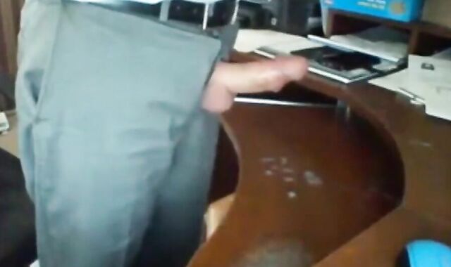 Grandpa in Suit Masturbating