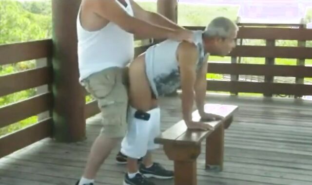 outdoors Scenes Where grandad Sucky-suckys & acquires nailed By chubby