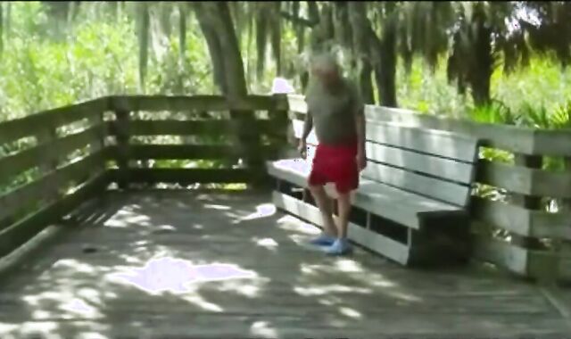 outdoors Scenes Where grandad Sucky-suckys & acquires nailed By chubby