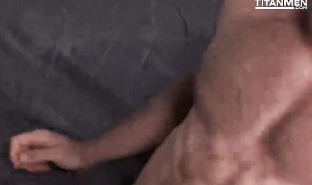 Defined hairy man rubber-free-for-all butt-plumb pulverize-out