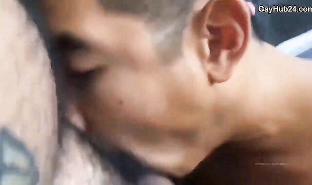 yam-sized Dad Cub boinks Japanese cockslut. backside Internal cumshot