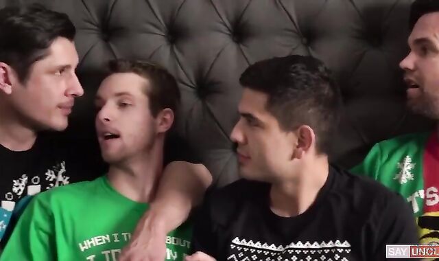 it is Christmas, boys! - Alex Montenegro, Rocky Vallarta, Benjamin Blue And Boyfriend Reed