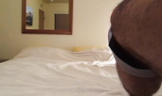 excited Salt'n'pepper Parent With A Cowboy Hat Masturbates Off And Slobbers A worthy Flow On His Chest.