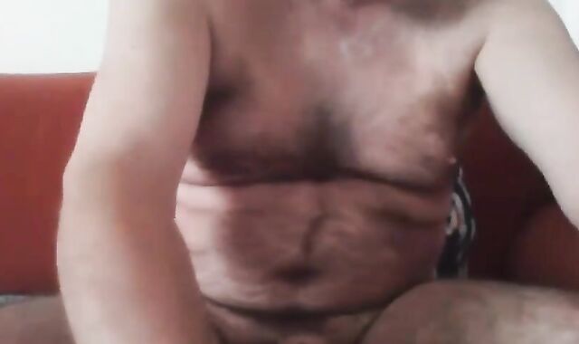 Daddy Shoots a load On webcamera