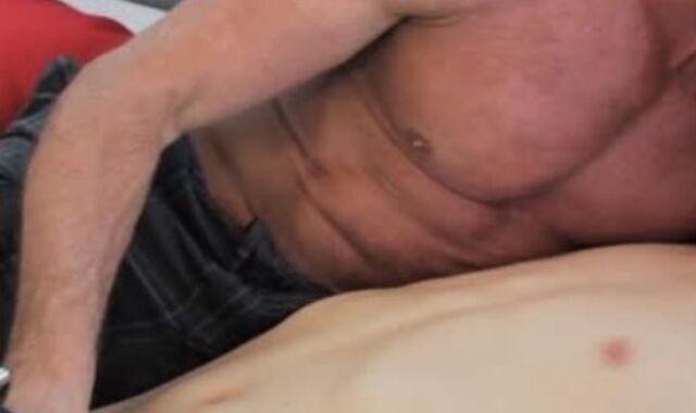 Shaved mature pop-shot in a shop