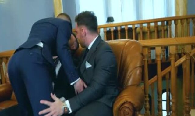 two BUSENESS males FUCKUNG THEIR fake-chisel