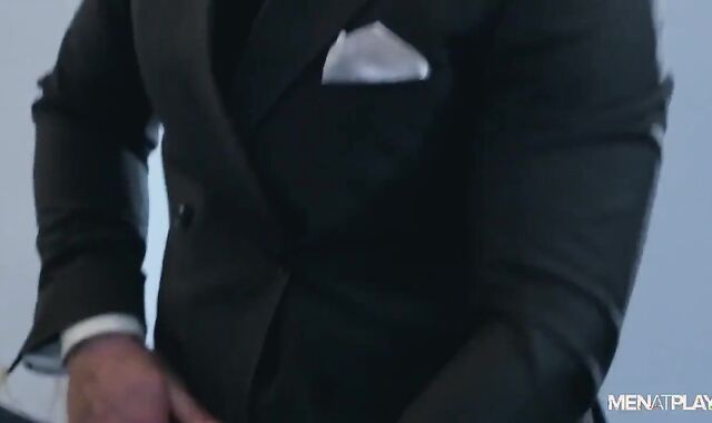 two BUSENESS males FUCKUNG THEIR fake-chisel