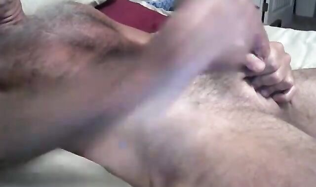 bushy Daddy Wanking On The couch