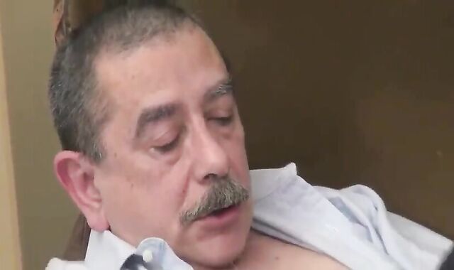 O4M Moustache Suited Daddy Served And boink By lad