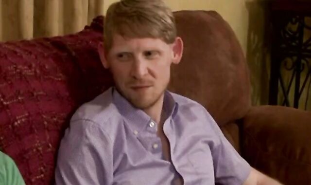 Prettily-shaped couple sensuous kissing